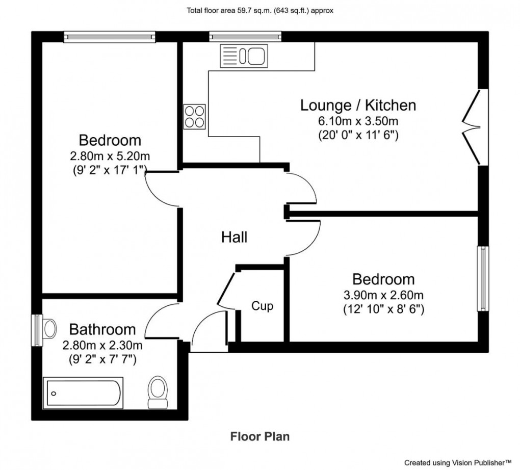 Floorplan for Jacob Bright Mews, Whitworth, Rochdale, OL12 6JF