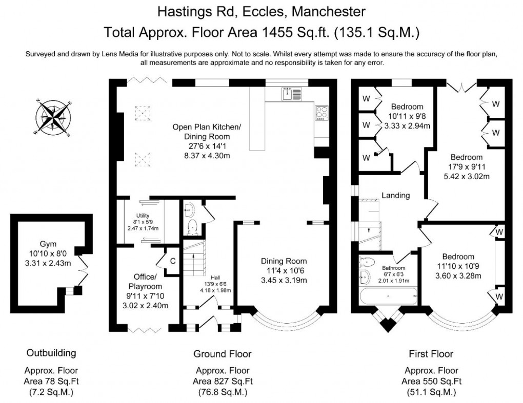 Floorplan for Hastings Road, Eccles, Manchester, M30 8JR