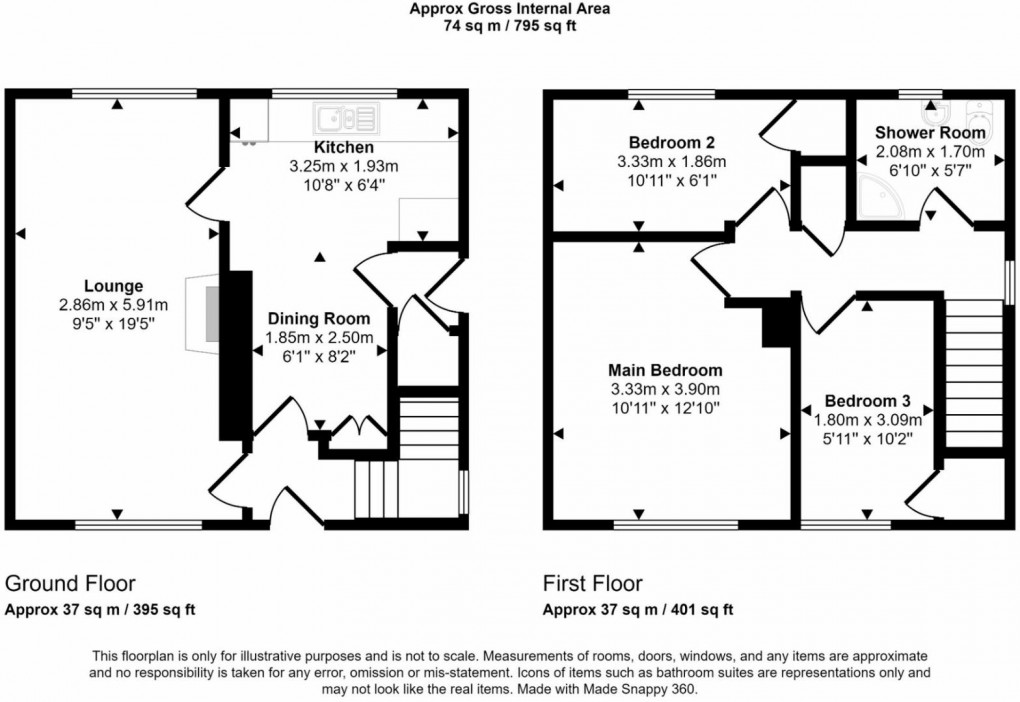 Floorplan for Hunter Road, Marsh Green, Wigan, WN5 0PX