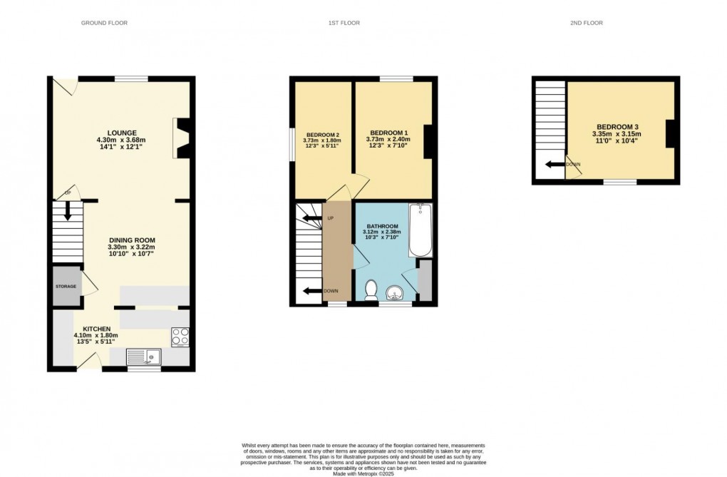 Floorplan for Scott Street, Springfield, Wigan, WN6 7DL