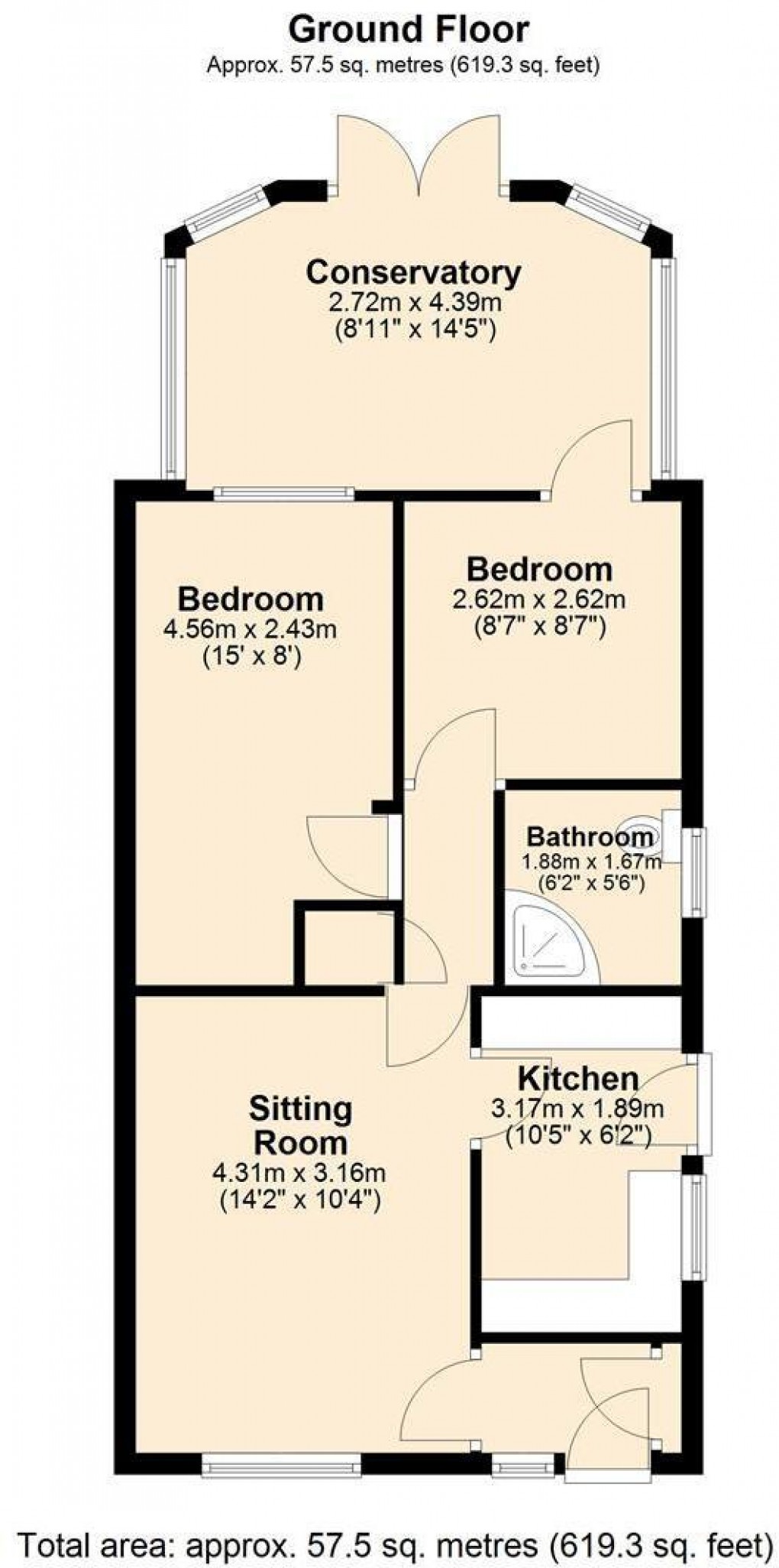 Floorplan for Whitsbury Avenue, Hindley, Wigan, WN2 3JH