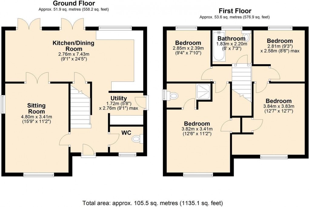 Floorplan for Mill Court, Aspull, Wigan, WN2 1RB