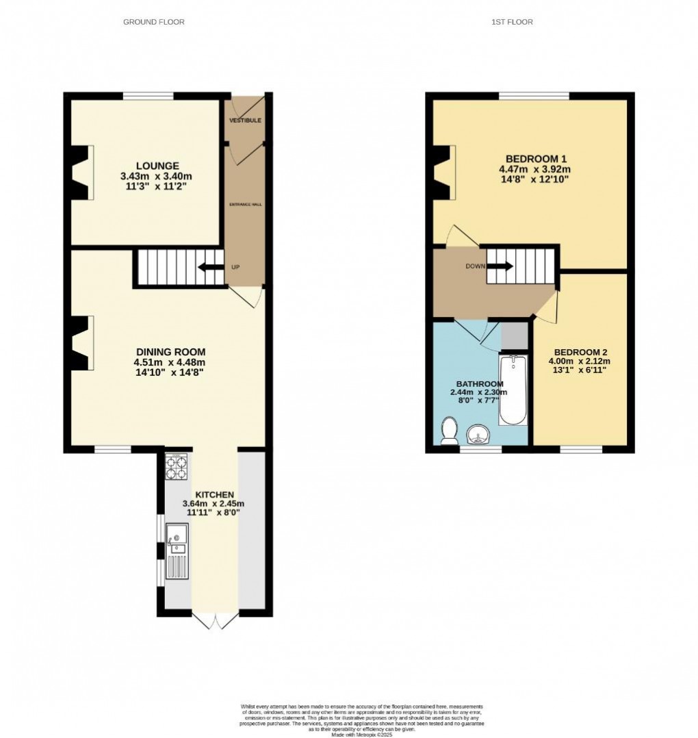 Floorplan for Birch Street, Springfield, Wigan, WN6 7EB
