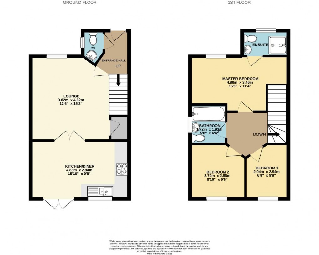 Floorplan for Sherwood Crescent, Platt Bridge, Wigan, WN2 5AJ