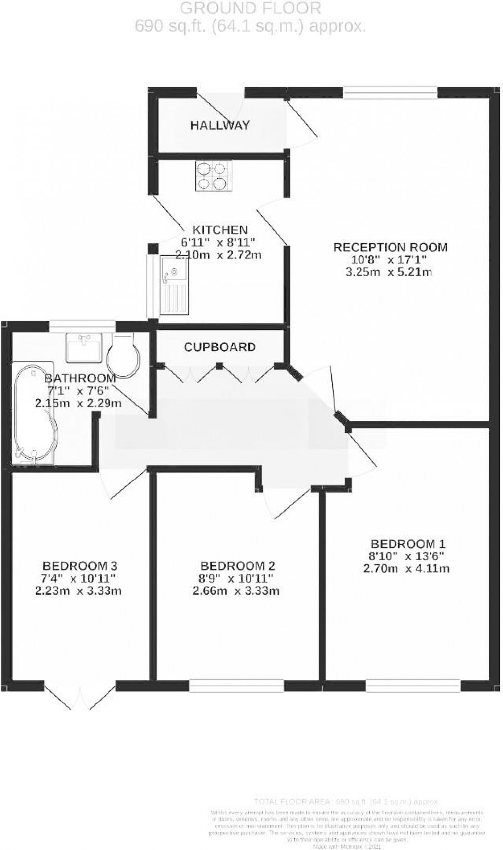 Floorplan for Durham Street, Whelley, Wigan, WN1 3YQ