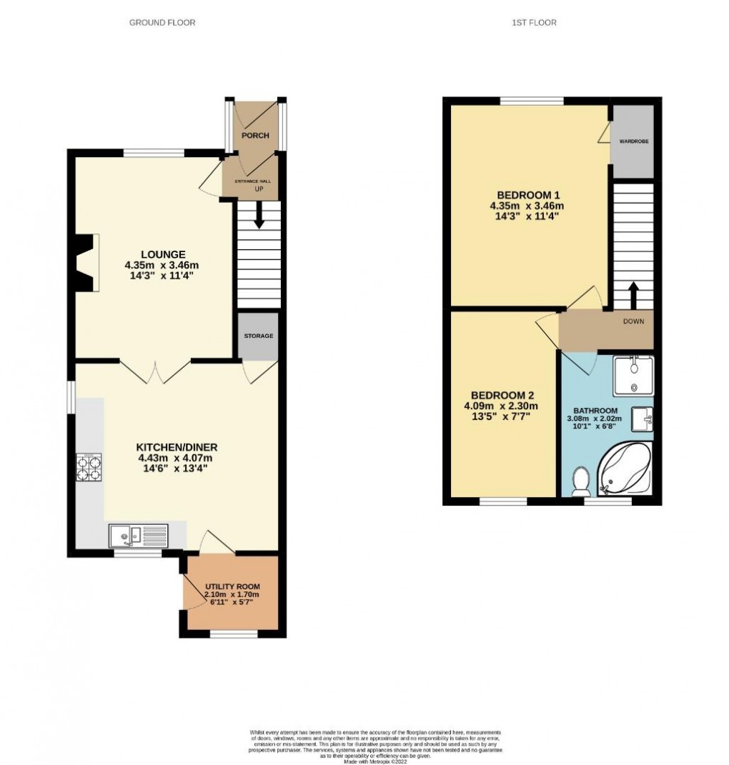 Floorplan for Park Avenue, Billinge, Wigan, WN5 7JW