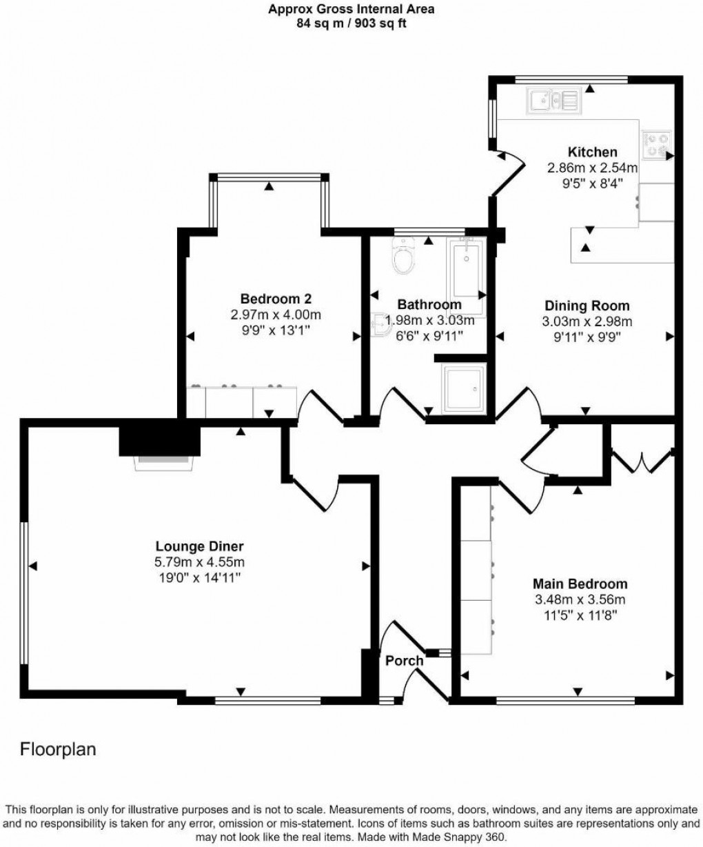 Floorplan for Dellside Close, Ashton-In-Makerfield, Wigan, WN4 0ND