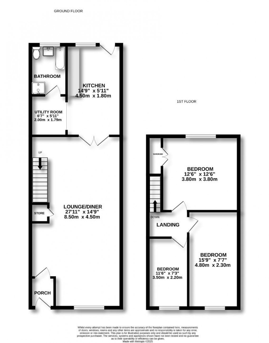 Floorplan for Church Street, Orrell, Wigan. WN5 8TQ