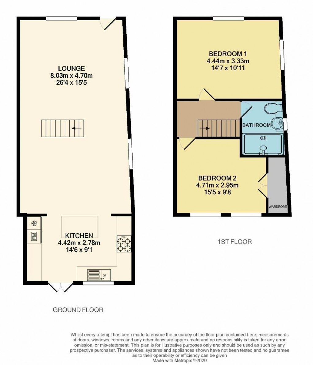 Floorplan for Cygnet Street, Poolstock, Wigan, WN3 5BW