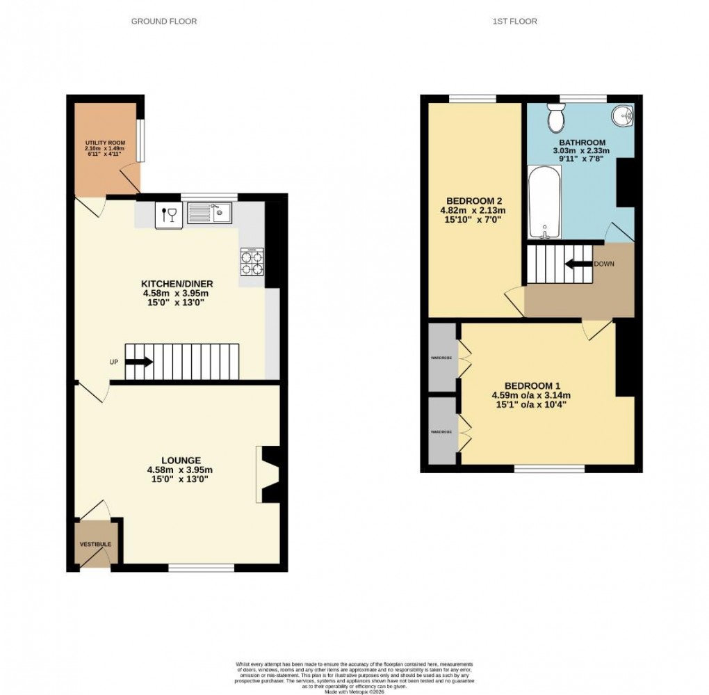 Floorplan for Beresford Street, Springfield, Wigan, WN6 7LH