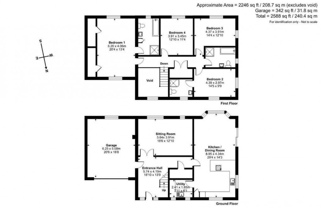 Floorplan for Branscombe, Seaton, Devon, EX12 3BR
