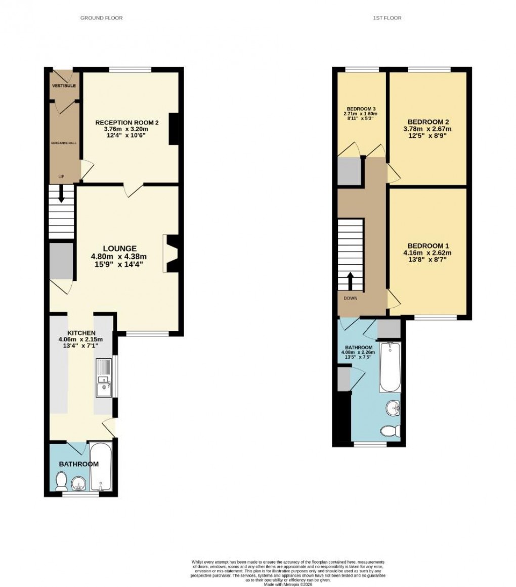 Floorplan for Wallace Lane, Whelley, Wigan, WN1 3XT