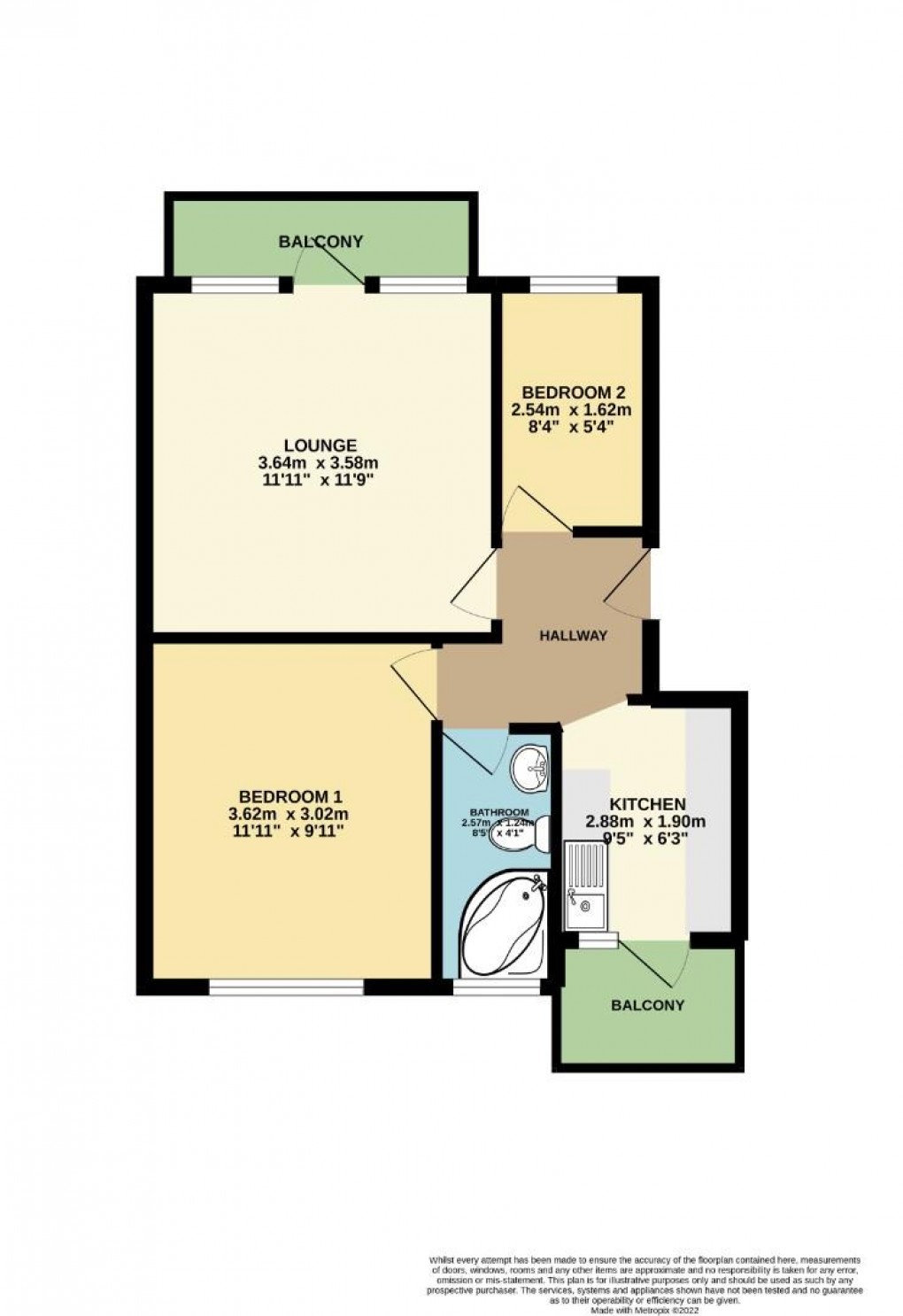 Floorplan for Monumnent Mansions, Wigan Lane, Swinley, Wigan, WN1 2LE