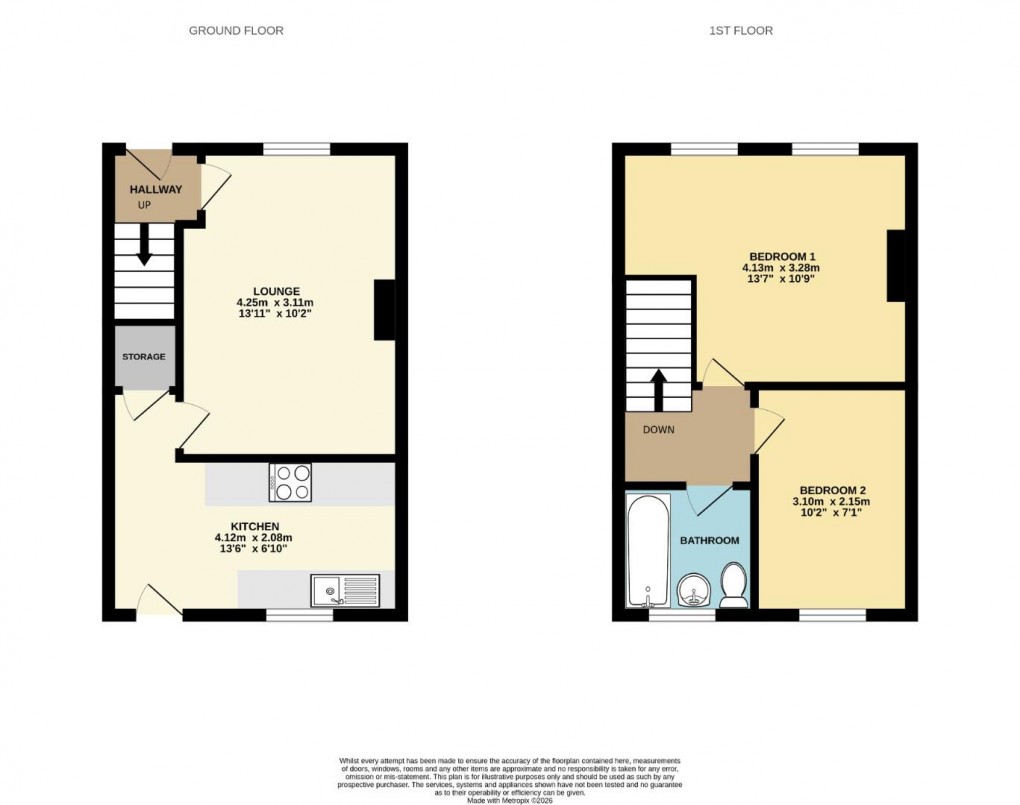 Floorplan for Diggle Street, Springfield, Wigan, WN6 7LR