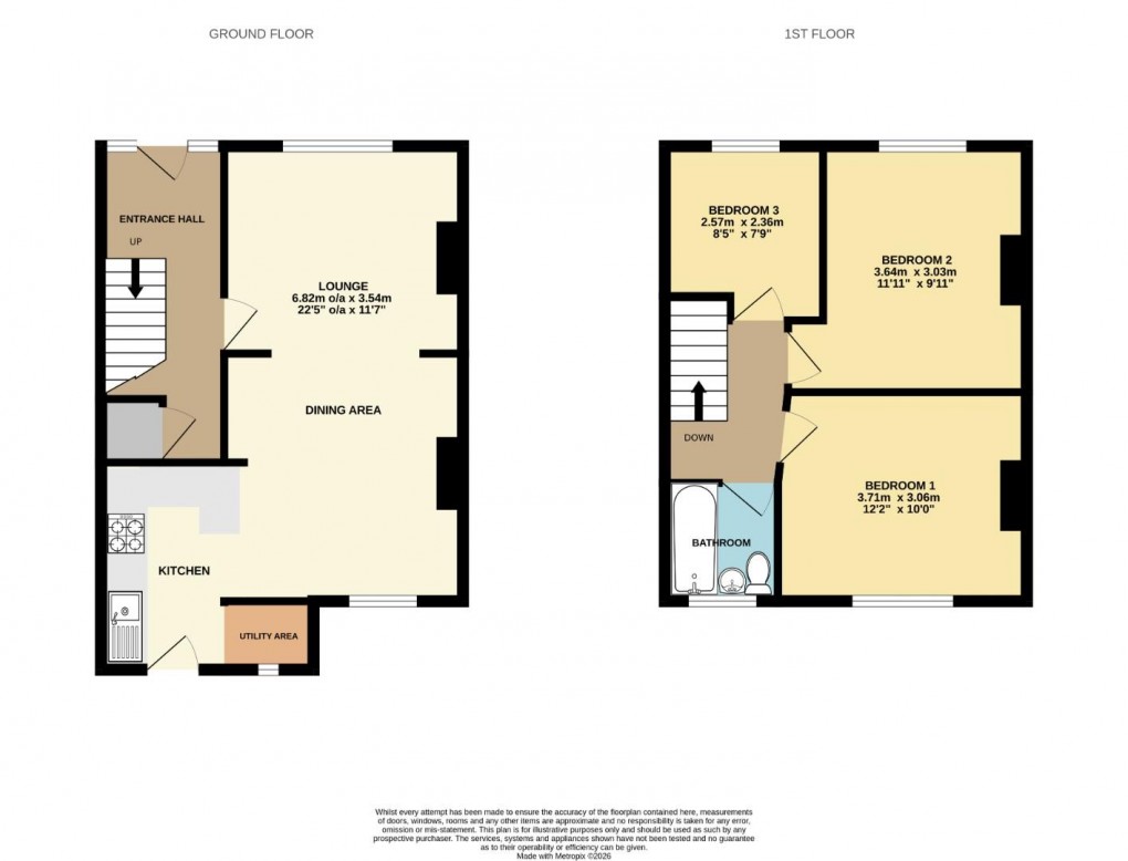 Floorplan for Birch Street, Springfield, Wigan, WN6 7EB