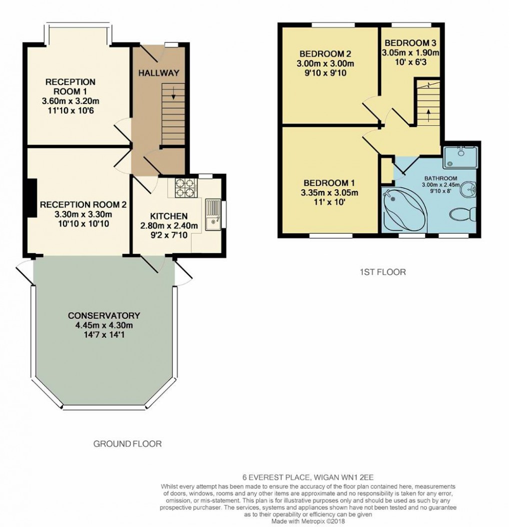 Floorplan for Everest Place, Swinley, Wigan, WN1 2EE