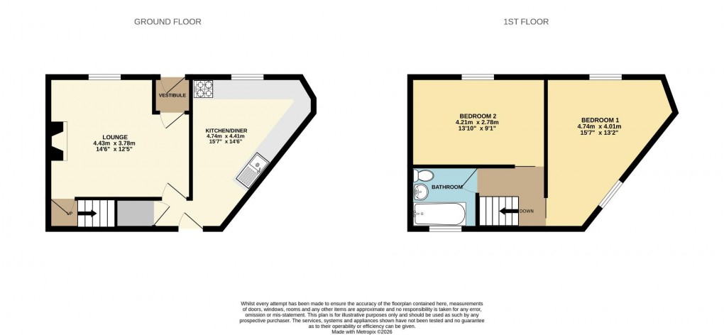 Floorplan for Carlisle Street, Pemberton, Wigan, WN5 9JU