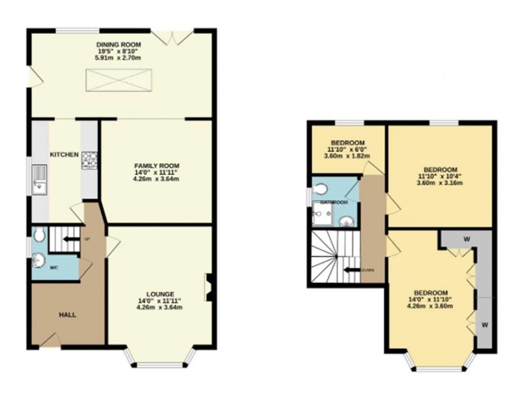 Floorplan for Milton Grove, Whitley, Wigan, WN1 2PG