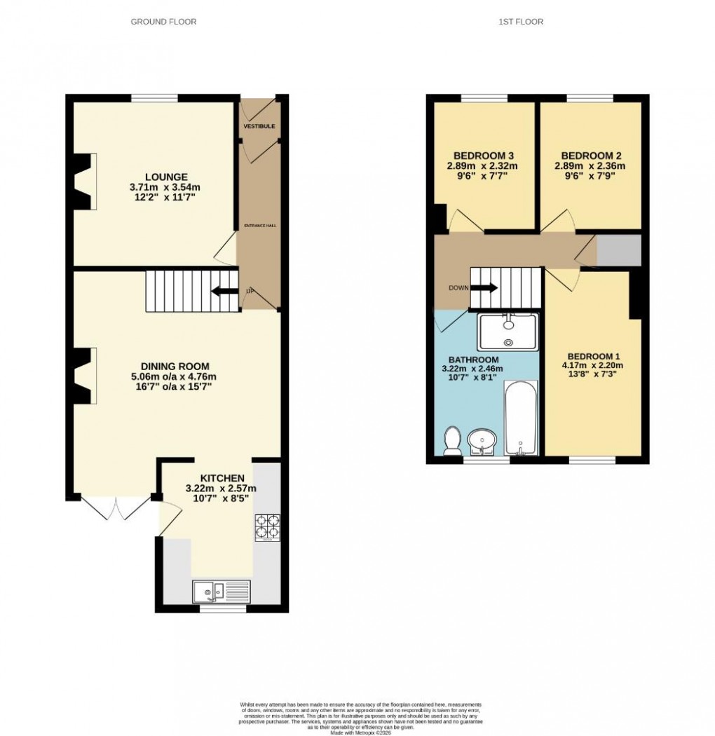 Floorplan for Northumberland Street, Whelley, Wigan, WN1 3PZ