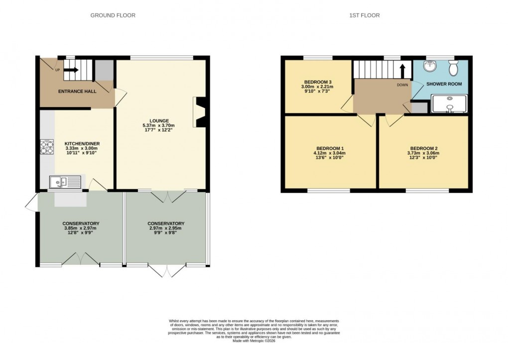 Floorplan for Rose Avenue, Beech Hill, Wigan, WN6 8QX
