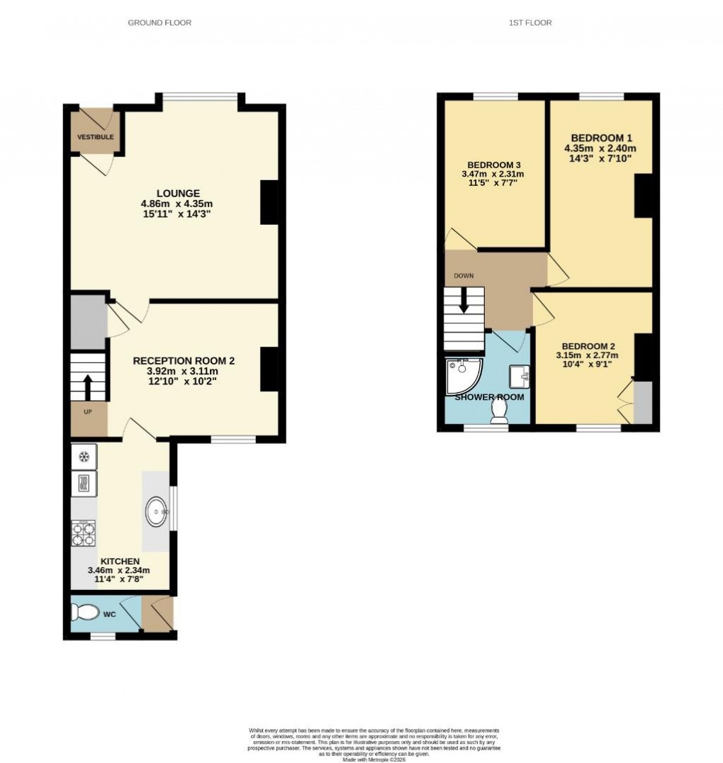 Floorplan for Mort Street, Springfield, Wigan, WN6 7AU