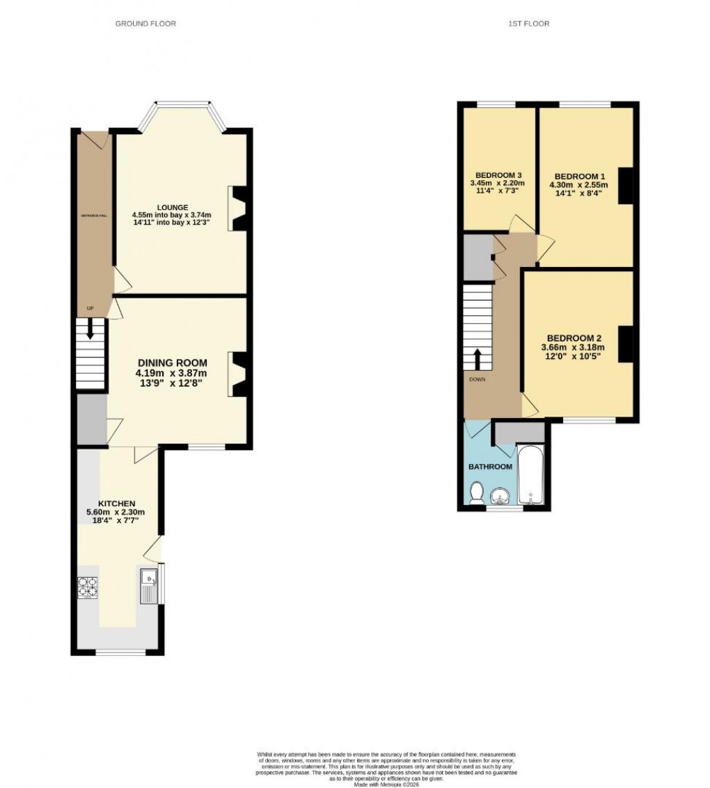 Floorplan for Beech Hill Lane, Springfield, Wigan, WN6 7SB