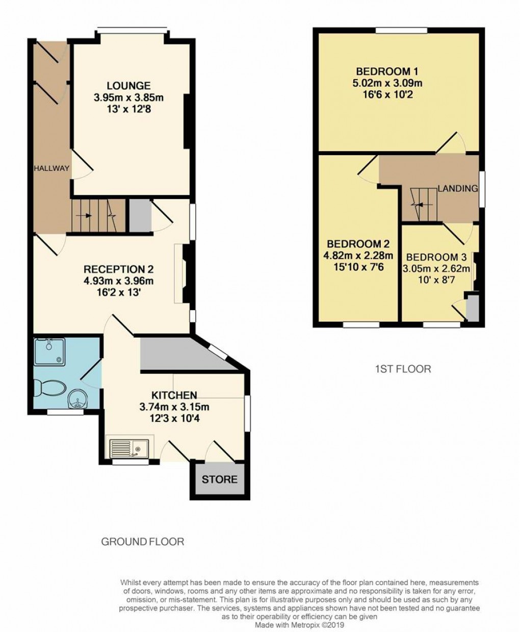 Floorplan for Beech Hall Street, Springfield, Wigan, WN6 7HX