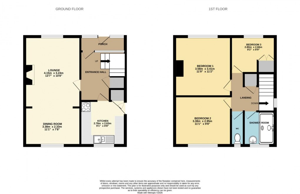 Floorplan for Balniel Walk, Whelley, Wigan, WN1 3UU