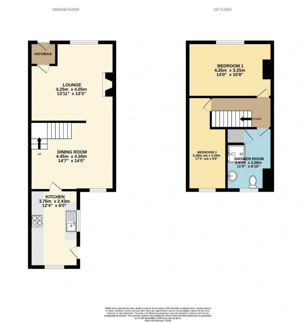 Floorplan for Diggle Street, Springfield, Wigan, WN6 7LR