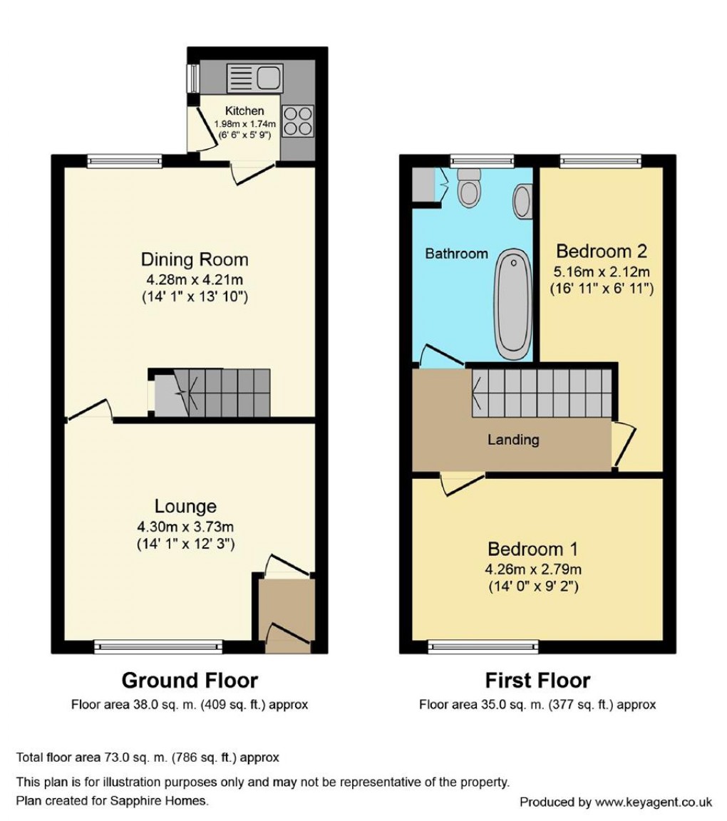 Floorplan for Henry Park Street, Wigan, WN1 3DA