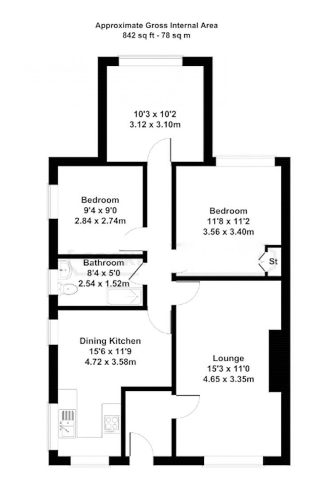 Floorplan for Launceston Road, Hindley Green, Wigan, WN2 4TQ