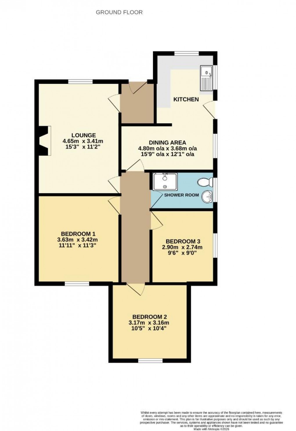 Floorplan for Launceston Road, Hindley Green, Wigan, WN2 4TQ