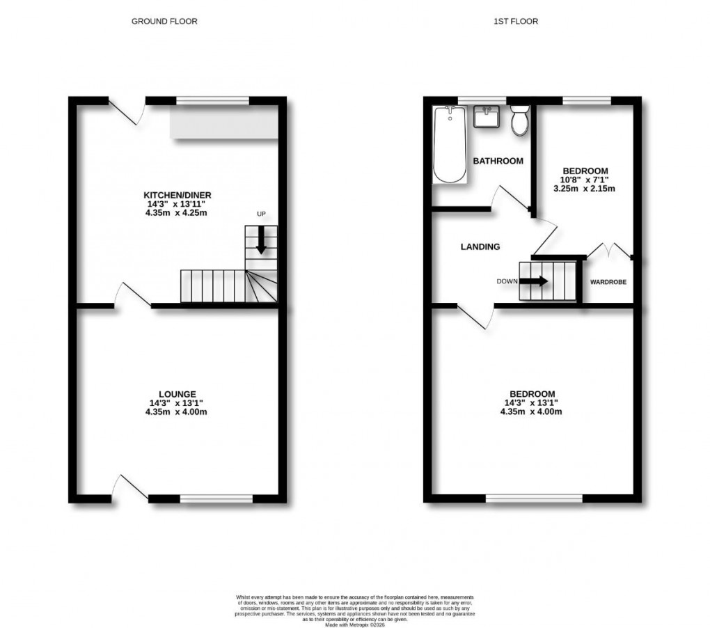 Floorplan for Field Street, Springview, Wigan, WN3 4TG