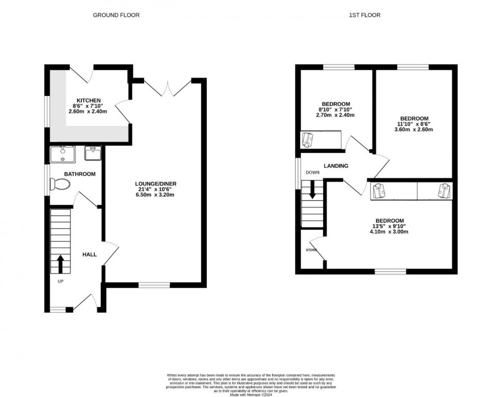 Floorplan for Moor Avenue, Appley Bridge, Wigan, WN6 9JS