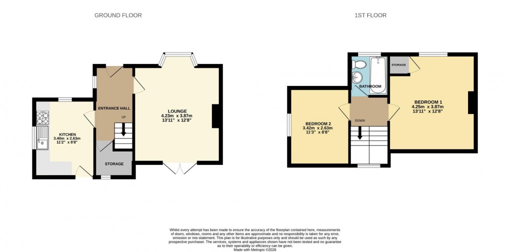 Floorplan for Rose Avenue, Beech Hill, Wigan, WN6 8QX