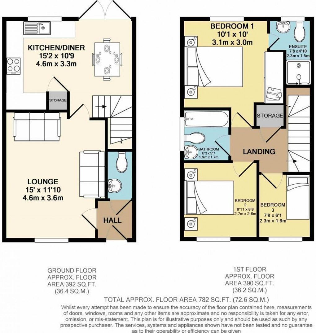 Floorplan for Old Vicarage Gardens, Platt Bridge, Wigan, WN2 3FS