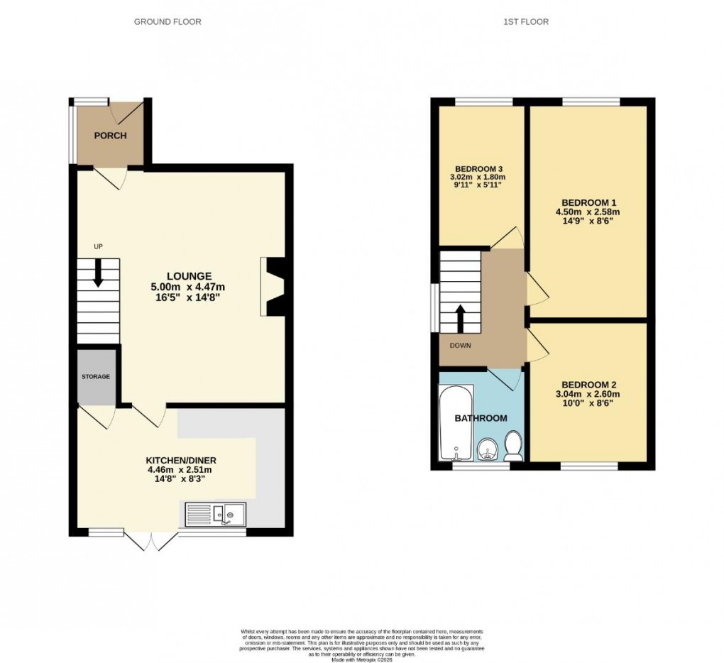Floorplan for Waterbeck Close, Whelley, Wigan, WN1 3YD