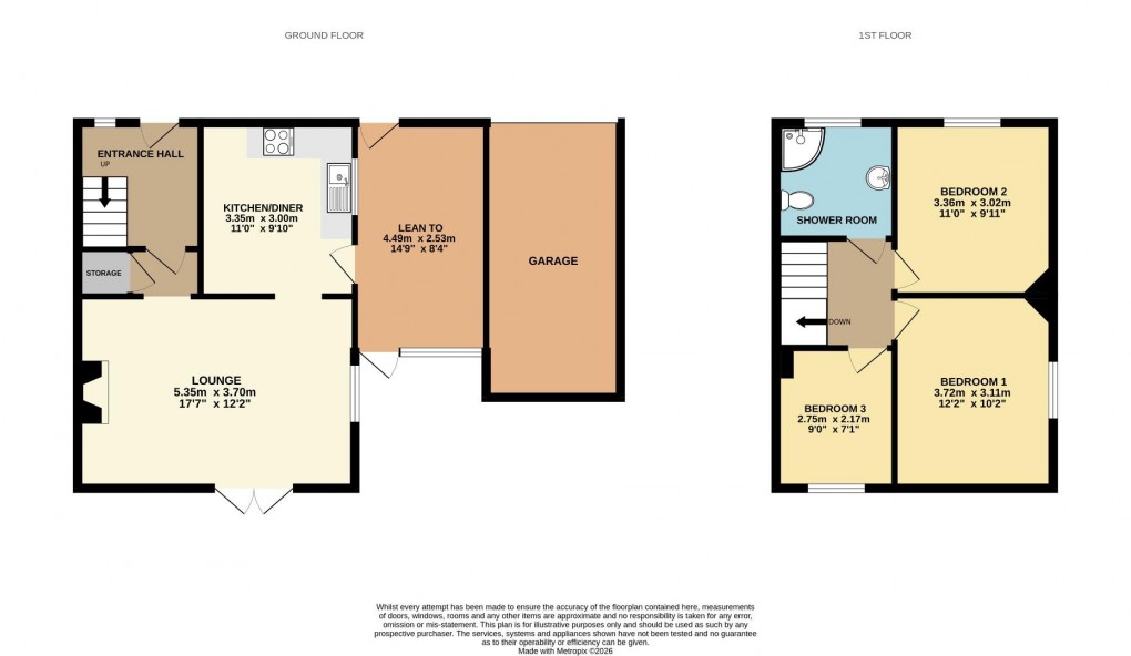 Floorplan for Rose Avenue, Beech Hill, Wigan, WN6 8NP