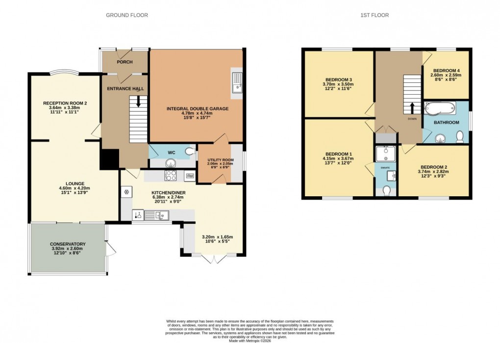 Floorplan for Blandford Rise, Lostock, Bolton, BL6 4JH
