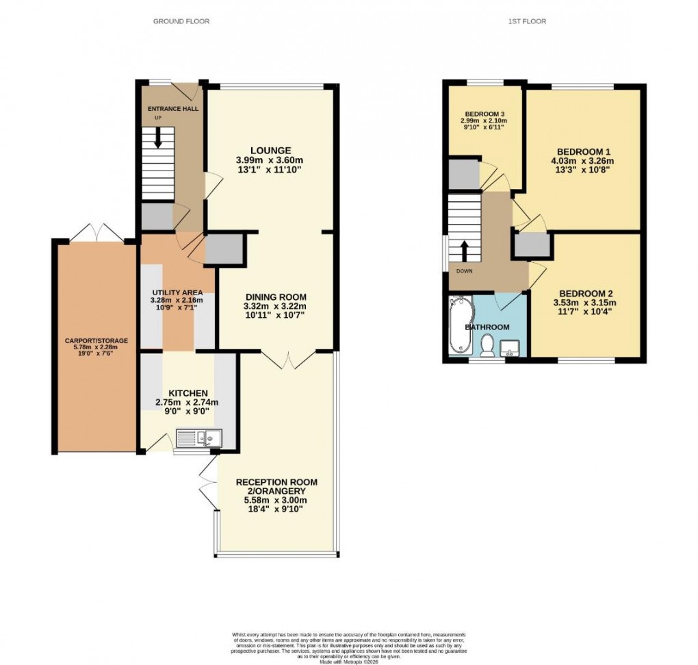 Floorplan for Trent Drive, Hindley Green, Wigan, WN2 4TT